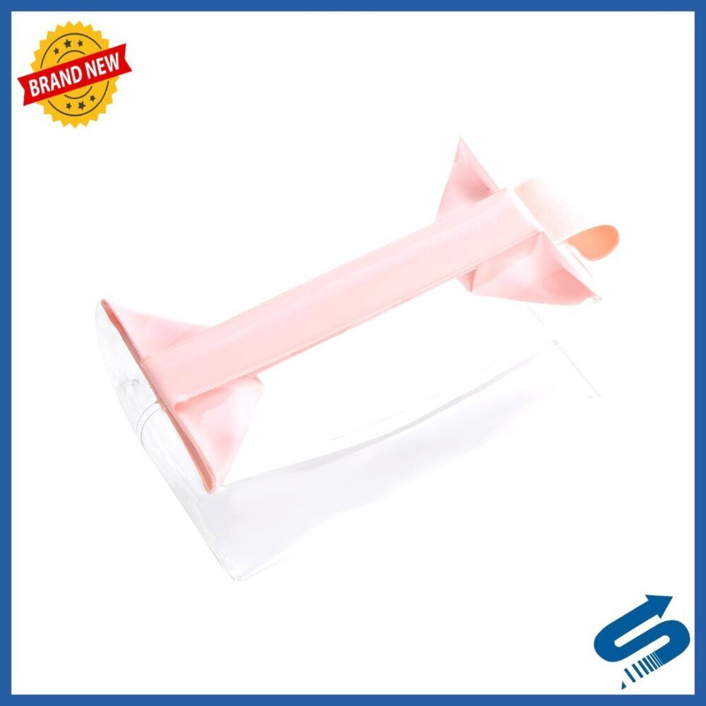 Clear Travel Toiletry Bag Magnetic Closure Cosmetic Makeup Bag Minimal Chic